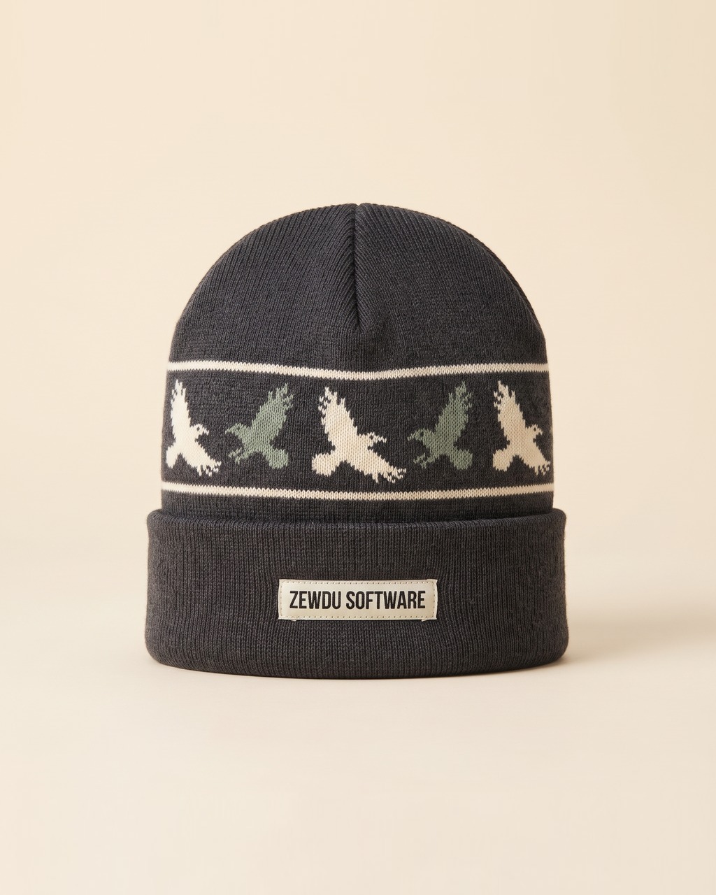 Raven Band Beanie in Charcoal