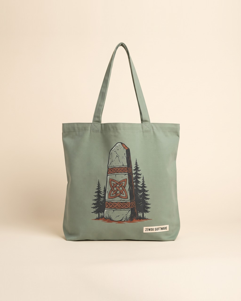 Runestone Canvas Tote in Fjord Sage