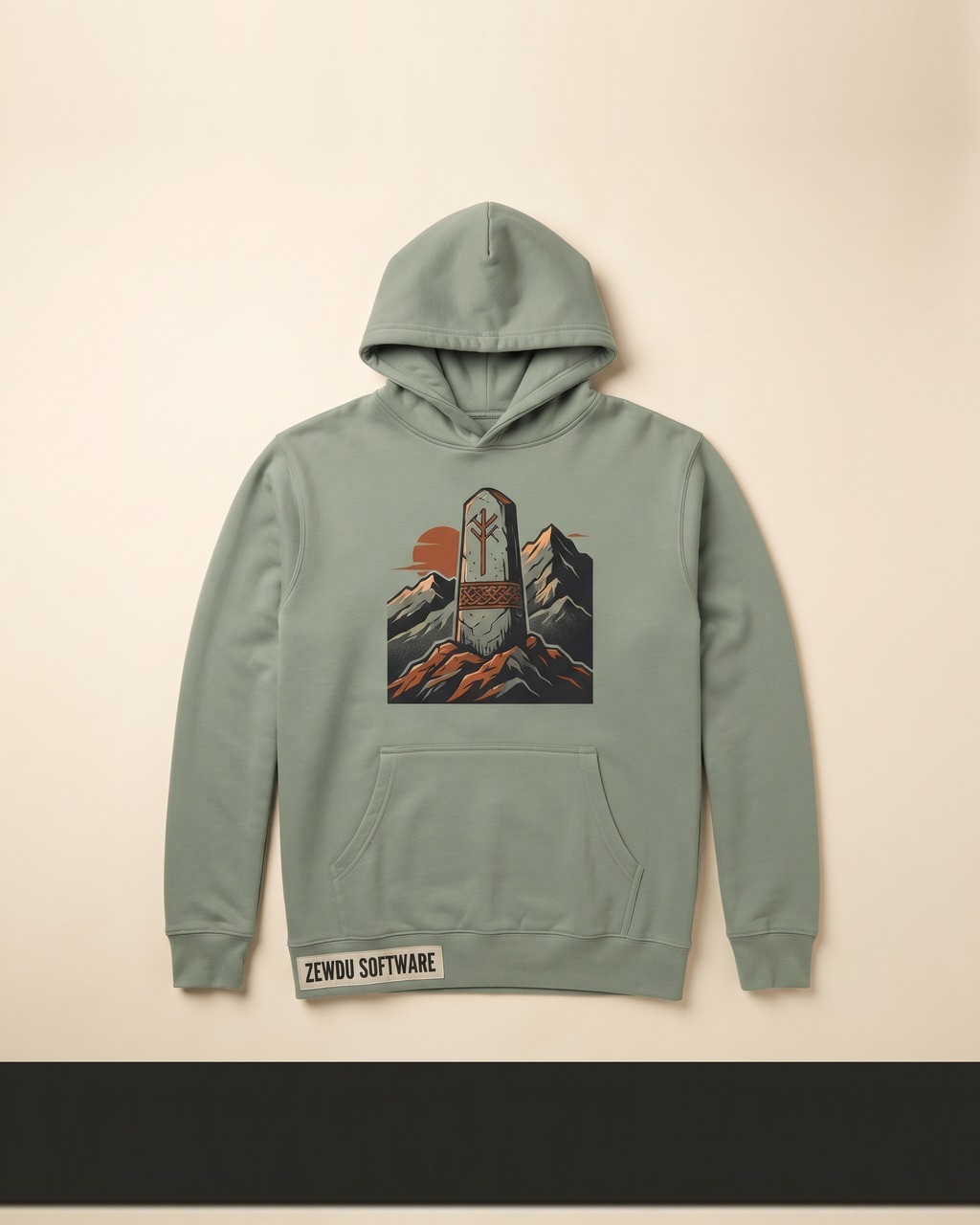 Runestone Ridge Hoodie in Fjord Sage