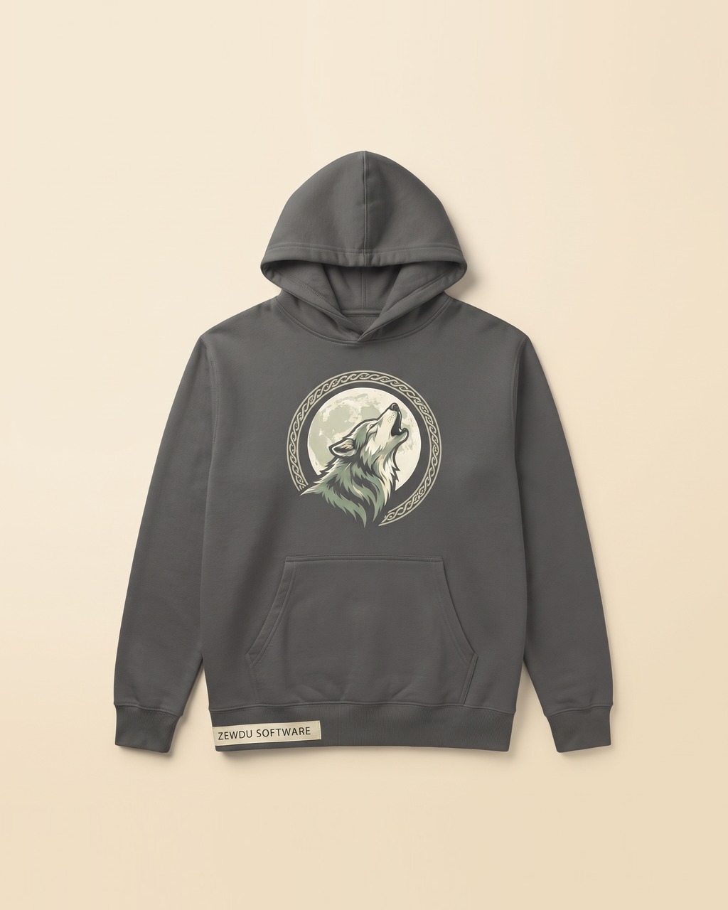 Wolf Moon Hoodie in Charcoal