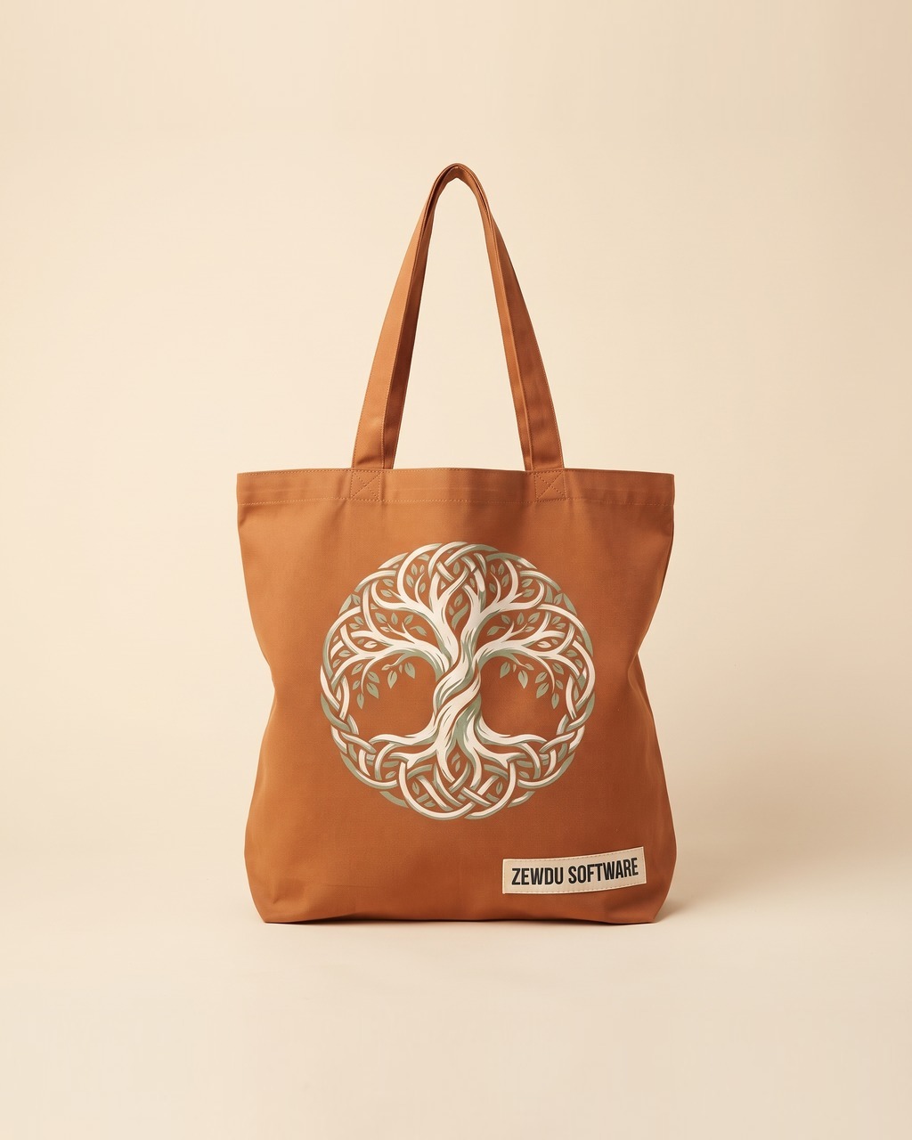 Yggdrasil Canvas Tote in Rust